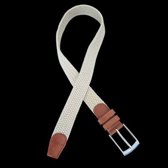 Magnanni Nadal Woven Belt Made in Spain Men's size Small Beige - Picture 8 of 16